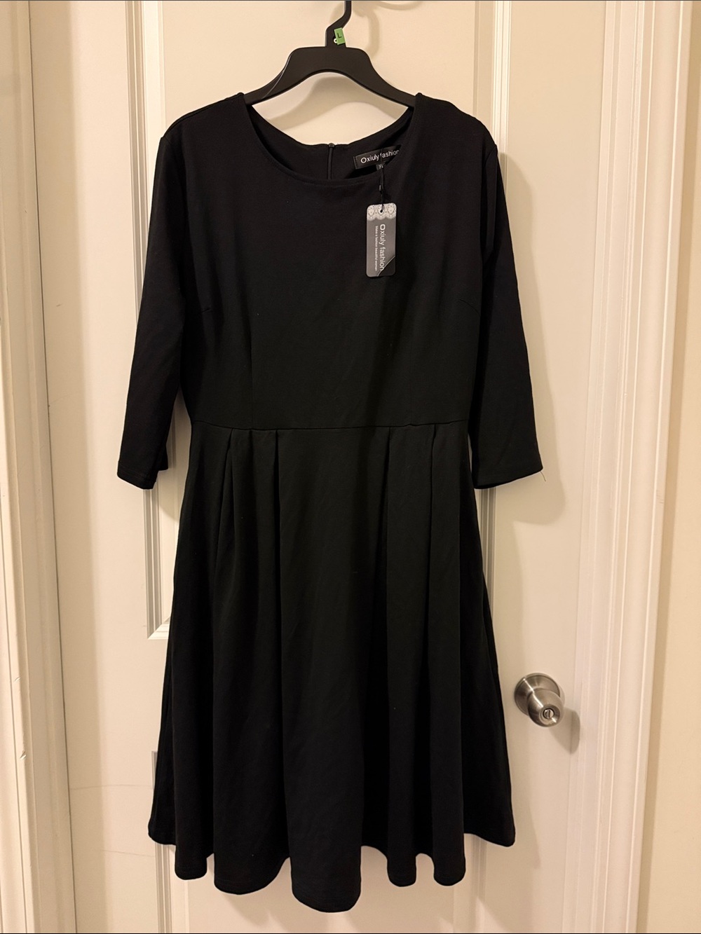 Criss Cross Black Midi Dress - Only Hearts